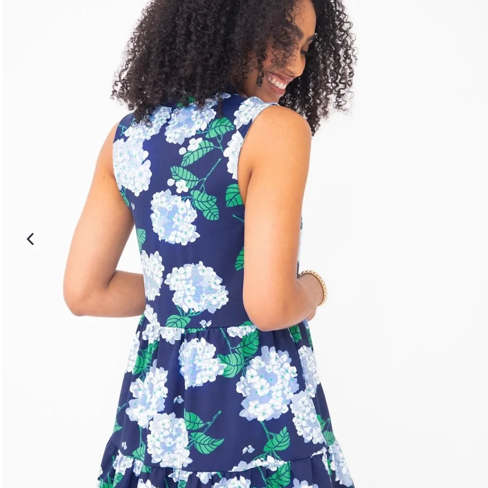 MAHI GOLD Blue and Green Floral Dress - Picture 5 of 12